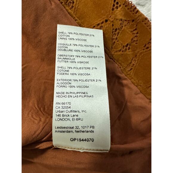 Anthropologie Maeve Shift Mini Dress Women's Plus 16W Rust Faux Suede Sleeveless - Picture 8 of 14